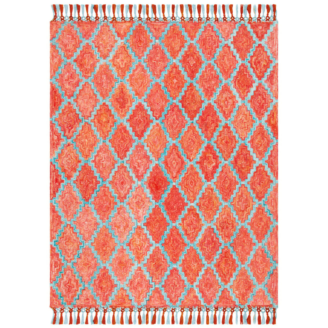 SAFAVIEH Sahara SAH467P Handmade Rust / Aqua Rug Image 1