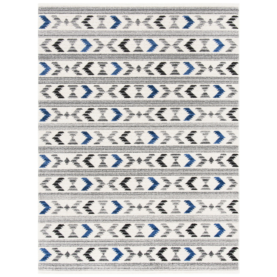 SAFAVIEH Sedona Collection SED804C Ivory / Charcoal Rug Image 1