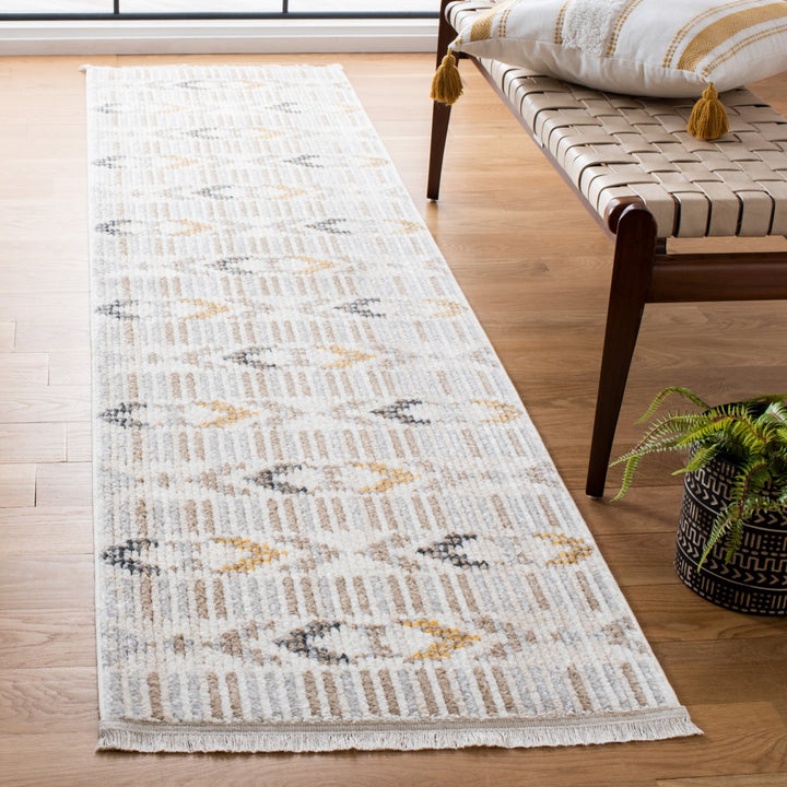 SAFAVIEH Sedona Collection SED804B Ivory / Light Grey Rug Image 3