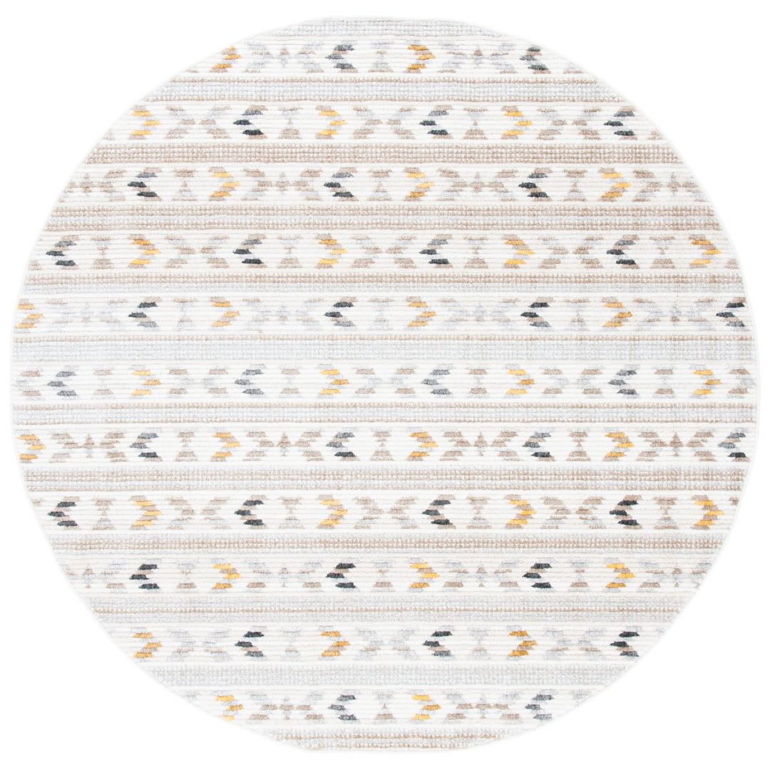 SAFAVIEH Sedona Collection SED804B Ivory / Light Grey Rug Image 4