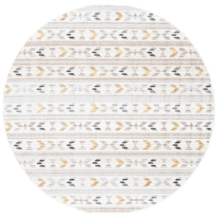 SAFAVIEH Sedona Collection SED804B Ivory / Light Grey Rug Image 4