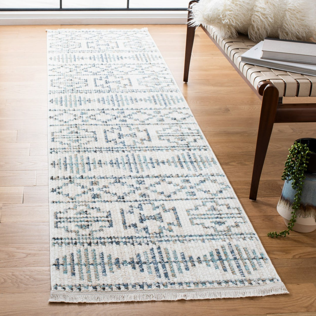 SAFAVIEH Sedona Collection SED807C Ivory / Blue Rug Image 3