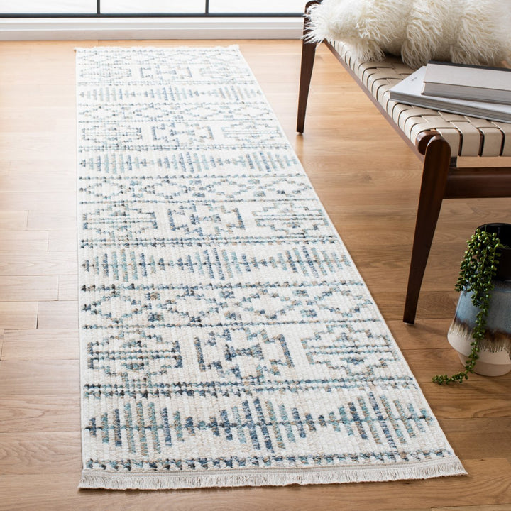 SAFAVIEH Sedona Collection SED807C Ivory / Blue Rug Image 3