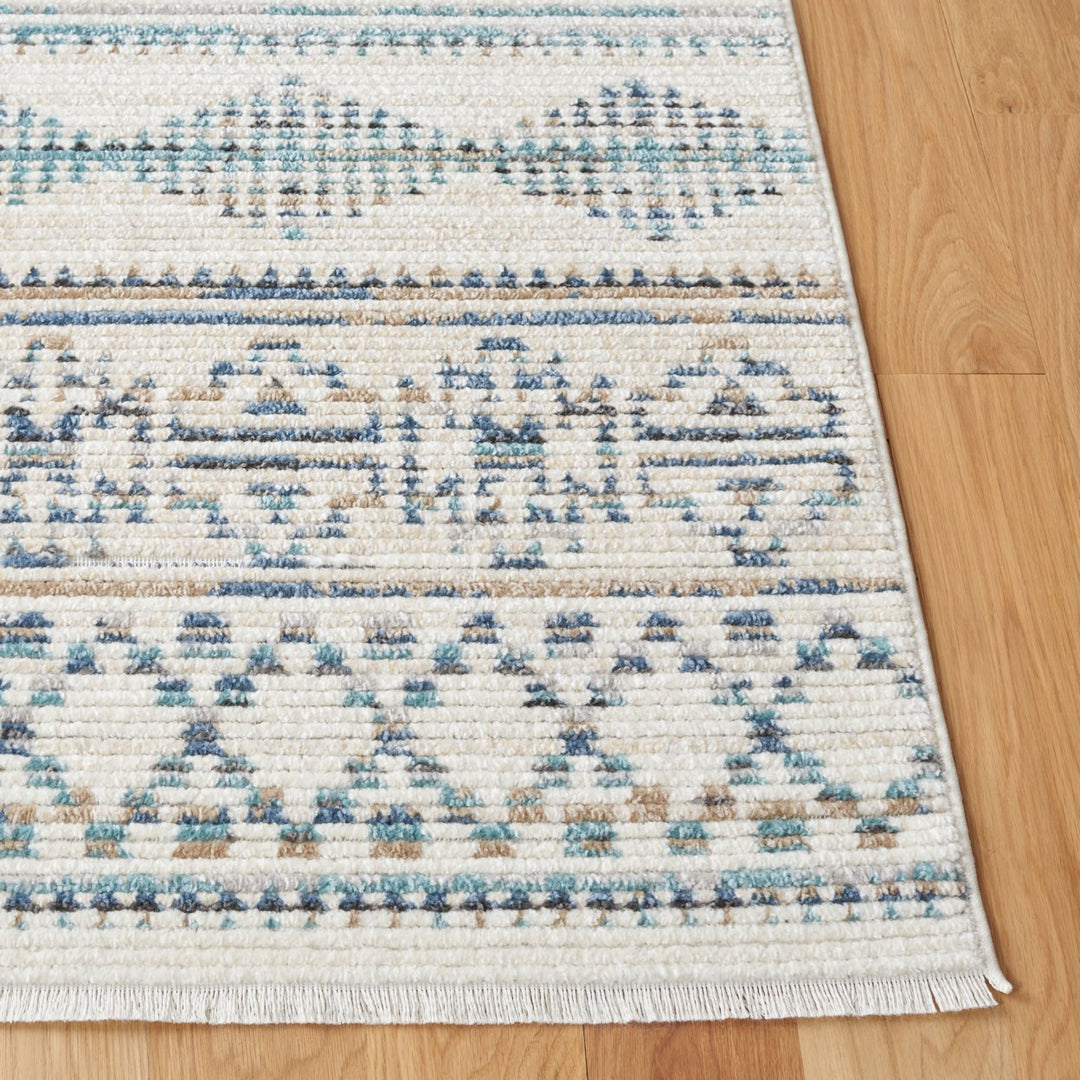 SAFAVIEH Sedona Collection SED807C Ivory / Blue Rug Image 7