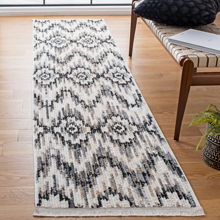 SAFAVIEH Sedona Collection SED842F Dark Grey / Ivory Rug Image 3