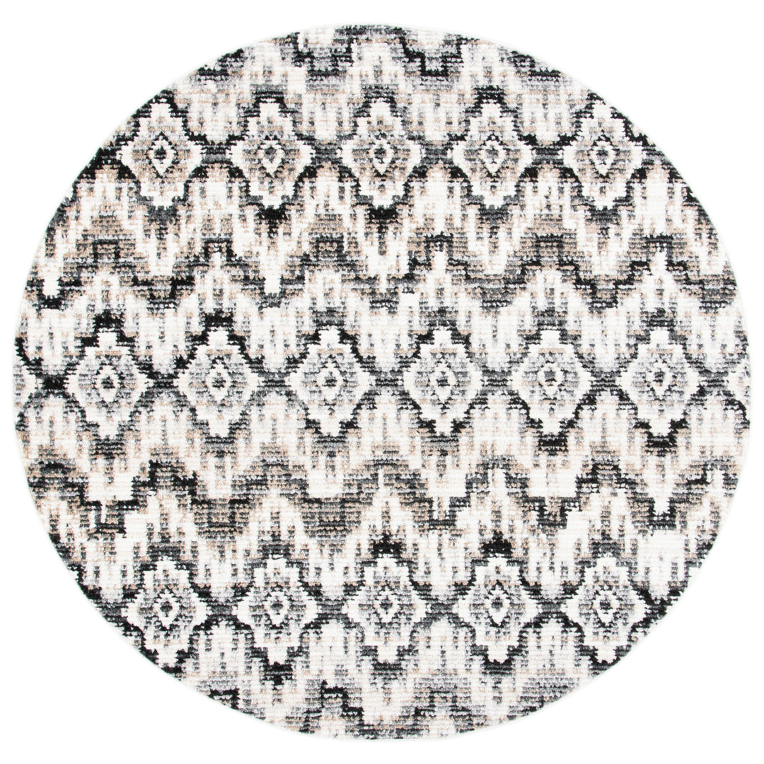 SAFAVIEH Sedona Collection SED842F Dark Grey / Ivory Rug Image 4