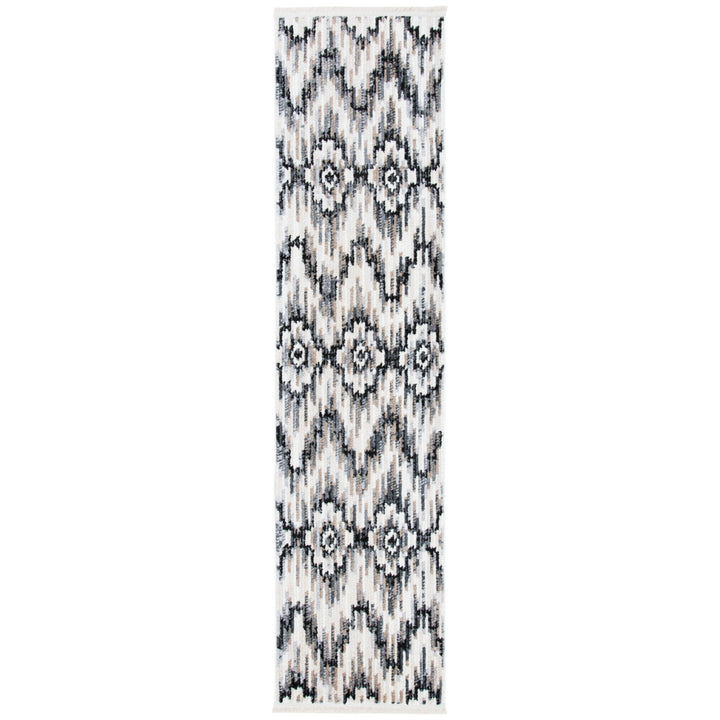 SAFAVIEH Sedona Collection SED842F Dark Grey / Ivory Rug Image 5