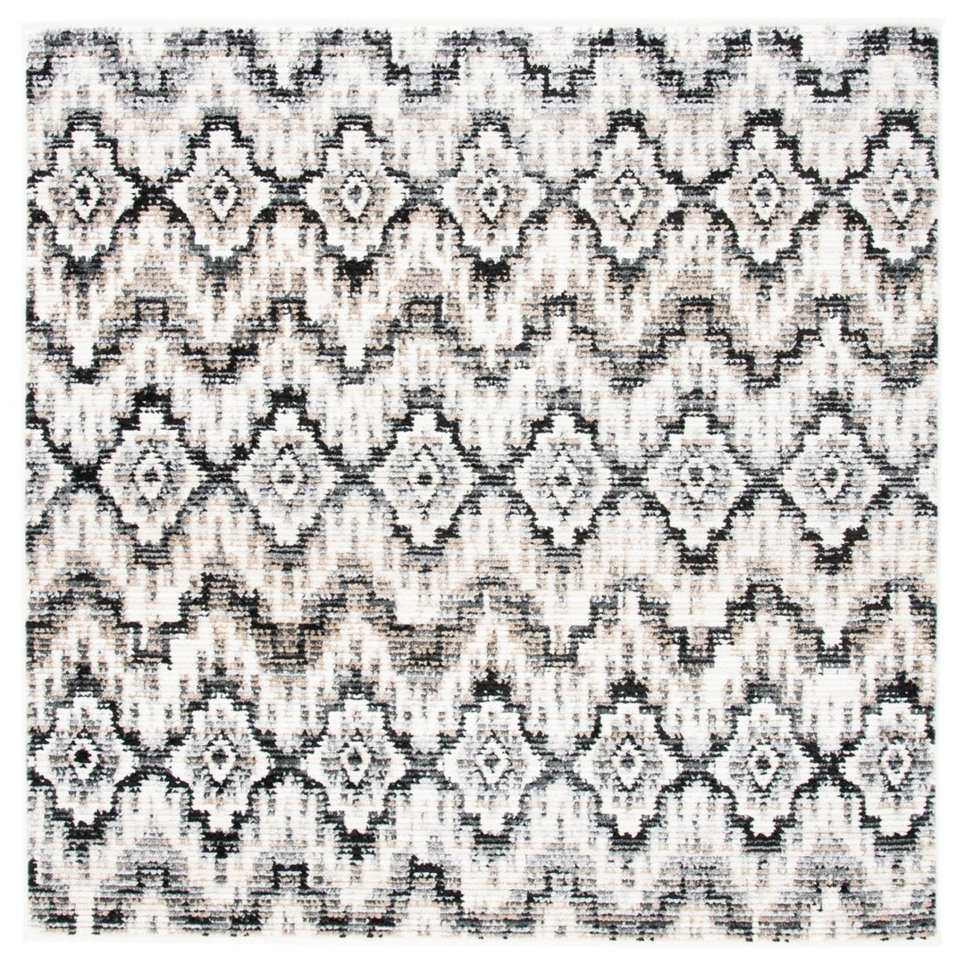 SAFAVIEH Sedona Collection SED842F Dark Grey / Ivory Rug Image 6