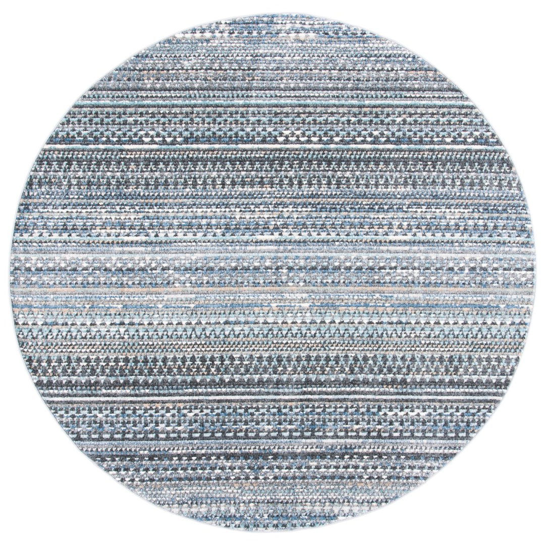 SAFAVIEH Sedona Collection SED819F Dark Grey / Ivory Rug Image 1