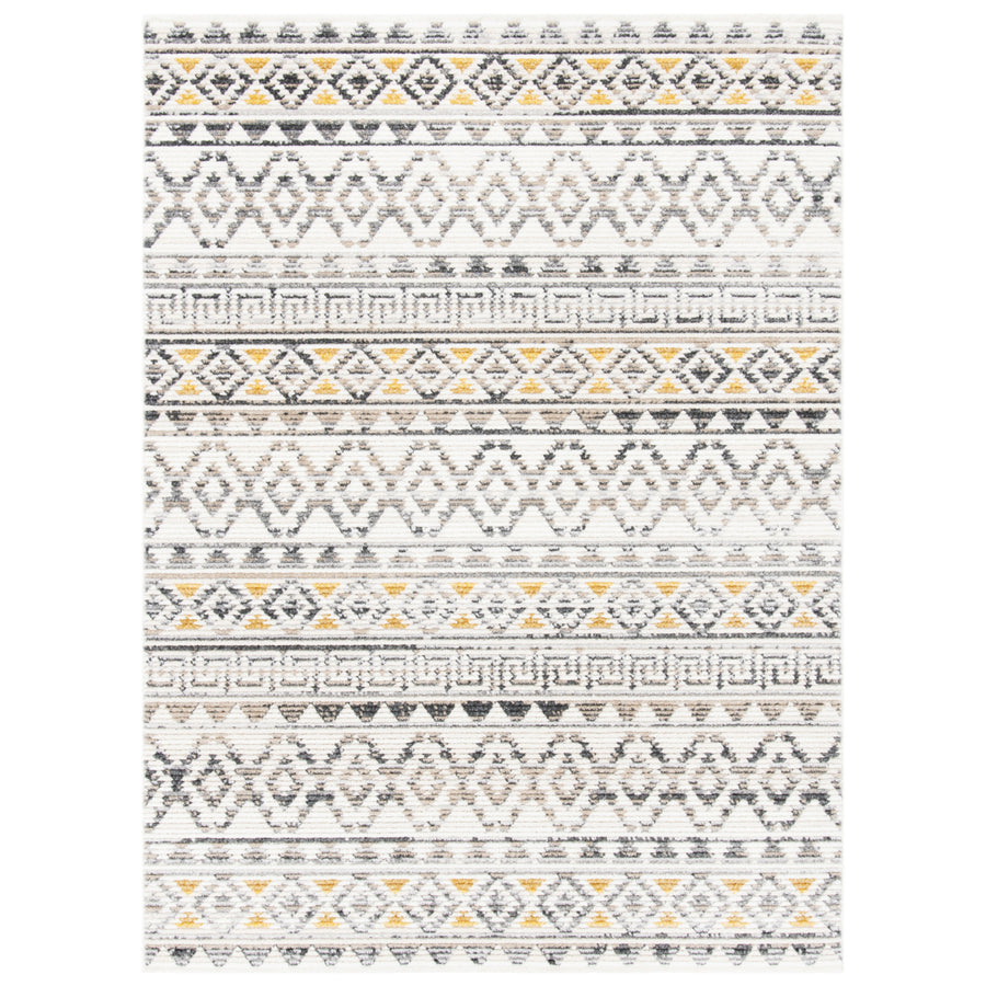 SAFAVIEH Sedona Collection SED883B Ivory / Charcoal Rug Image 1