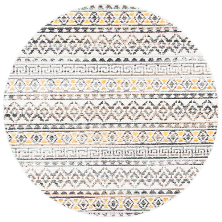 SAFAVIEH Sedona Collection SED883B Ivory / Charcoal Rug Image 4