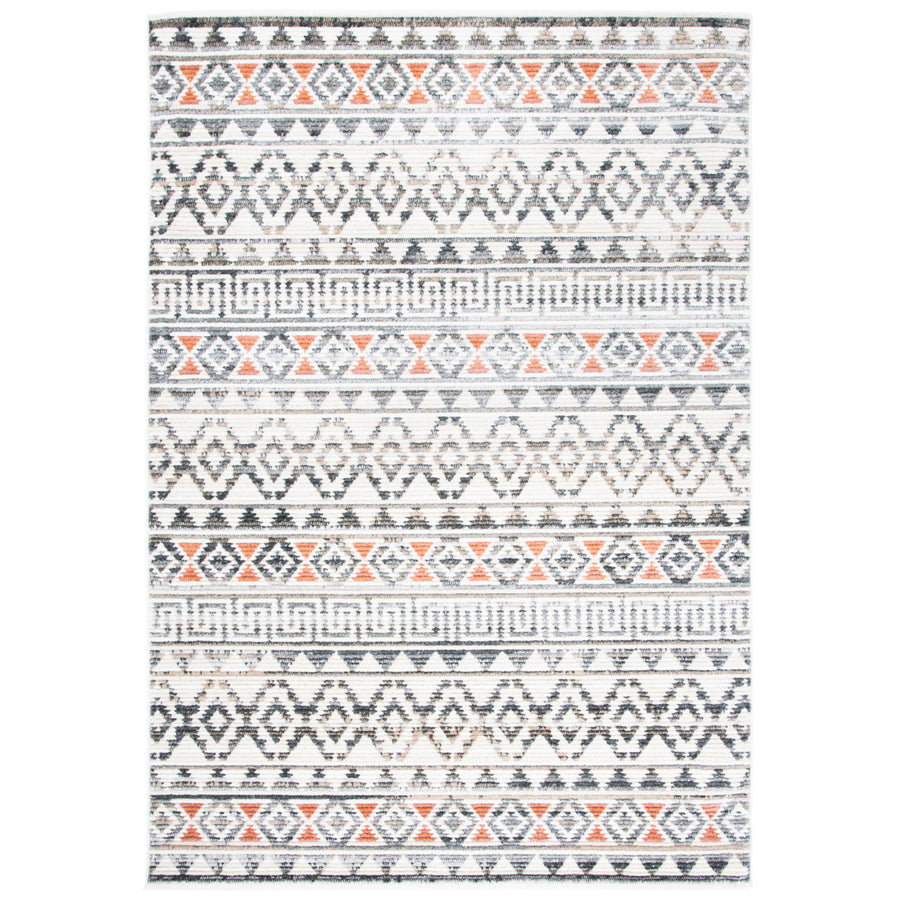 SAFAVIEH Sedona Collection SED883C Ivory / Dark Grey Rug Image 1