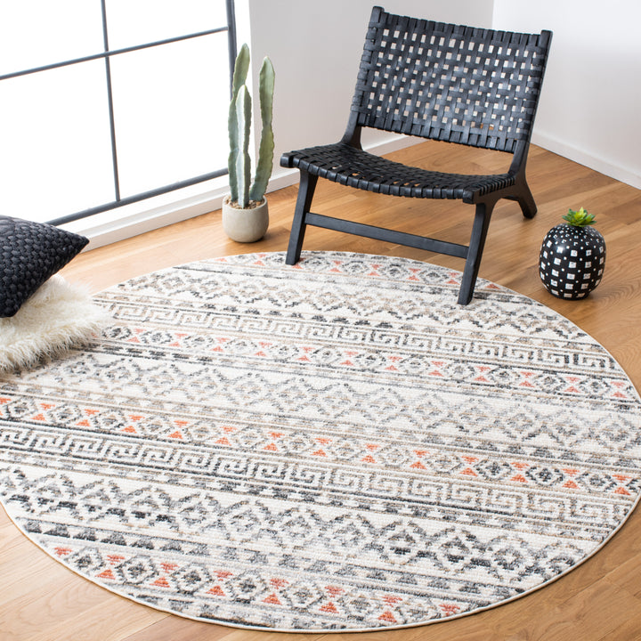 SAFAVIEH Sedona Collection SED883C Ivory / Dark Grey Rug Image 2