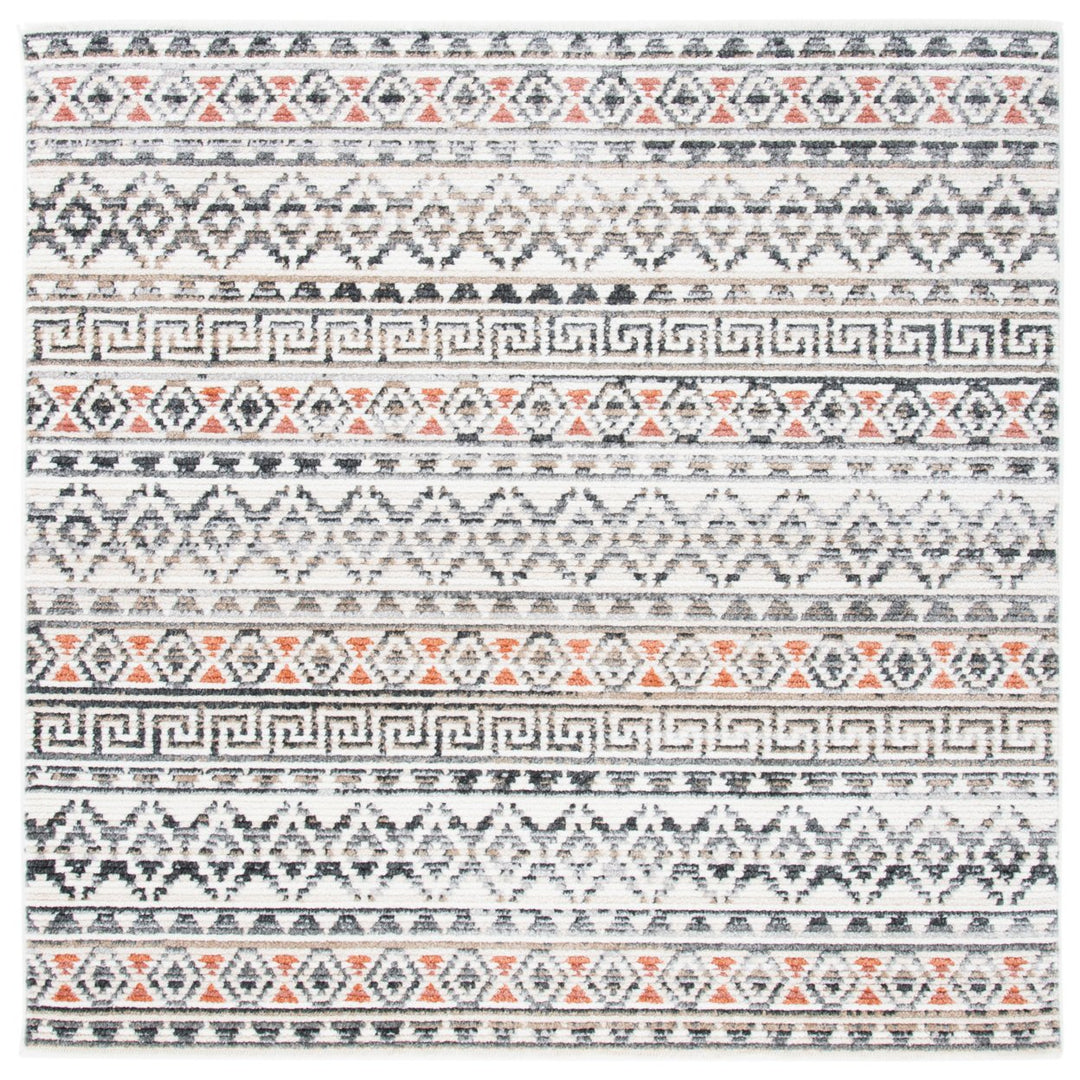 SAFAVIEH Sedona Collection SED883C Ivory / Dark Grey Rug Image 1