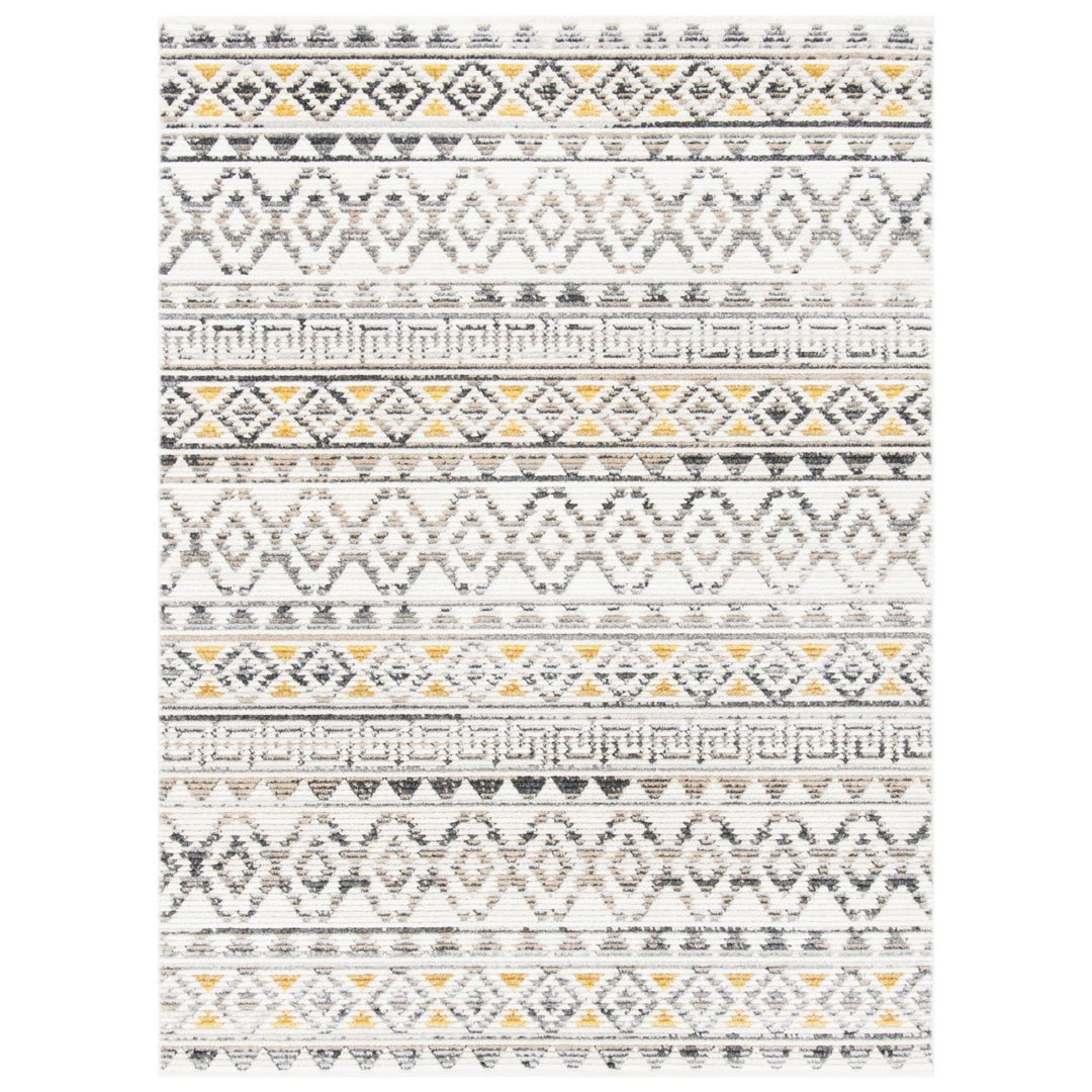 SAFAVIEH Sedona Collection SED883B Ivory / Charcoal Rug Image 1