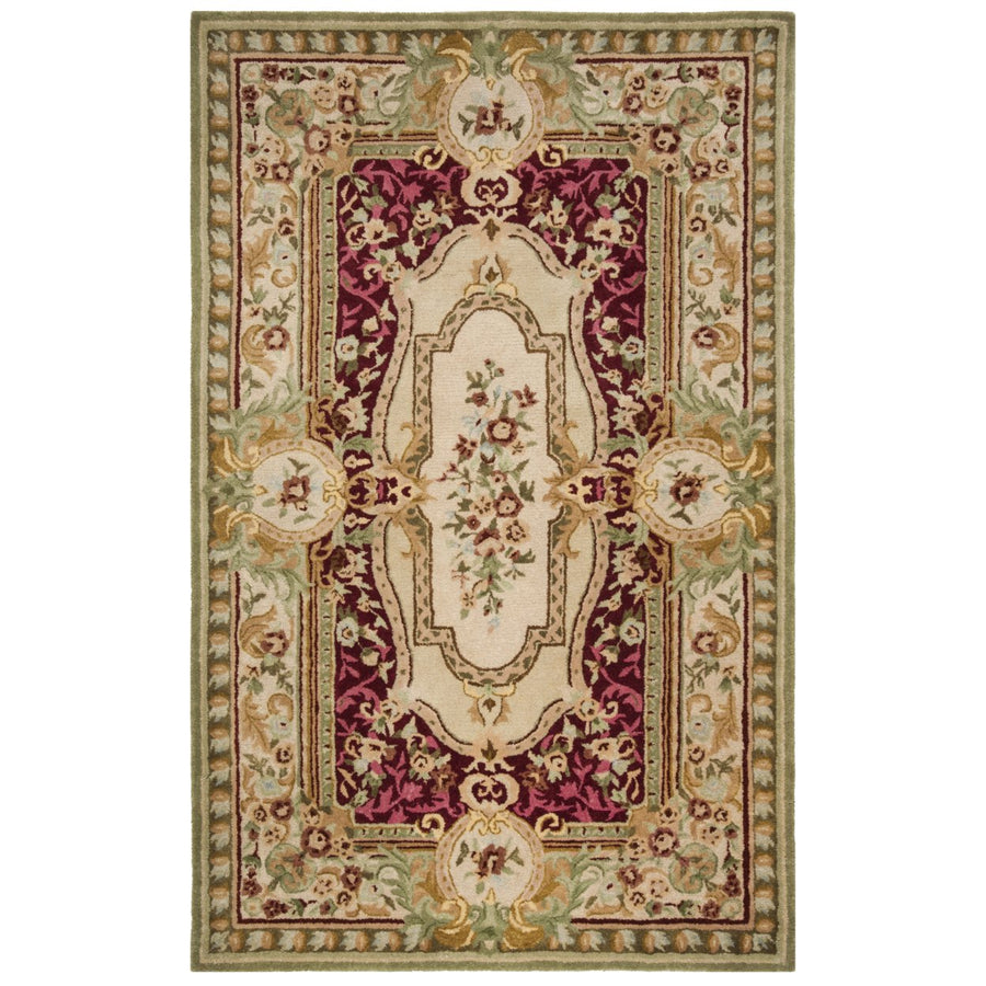 SAFAVIEH Savonnerie SAV114Q Handmade Red / Ivory Rug Image 1