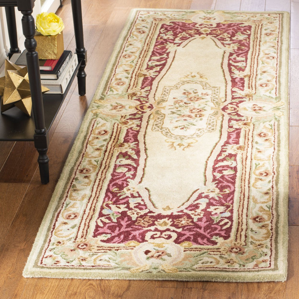 SAFAVIEH Savonnerie SAV114Q Handmade Red / Ivory Rug Image 2