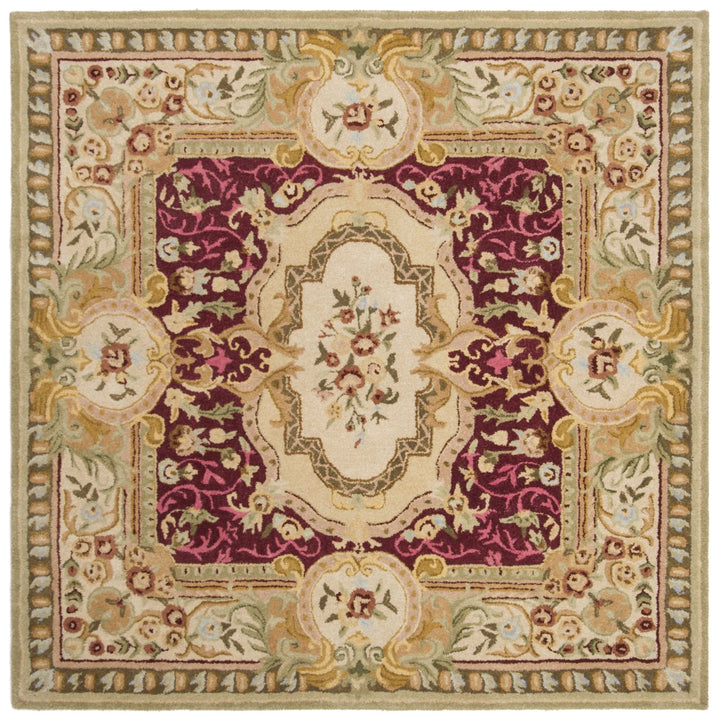 SAFAVIEH Savonnerie SAV114Q Handmade Red / Ivory Rug Image 1