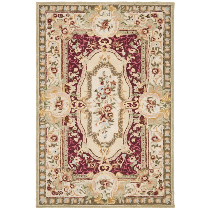 SAFAVIEH Savonnerie SAV114Q Handmade Red / Ivory Rug Image 6