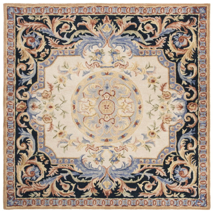 SAFAVIEH Savonnerie SAV116N Handmade Ivory / Navy Rug Image 6