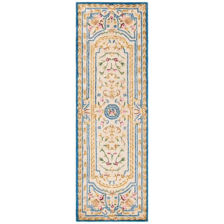 SAFAVIEH Savonnerie SAV118M Handmade Blue / Ivory Rug Image 5