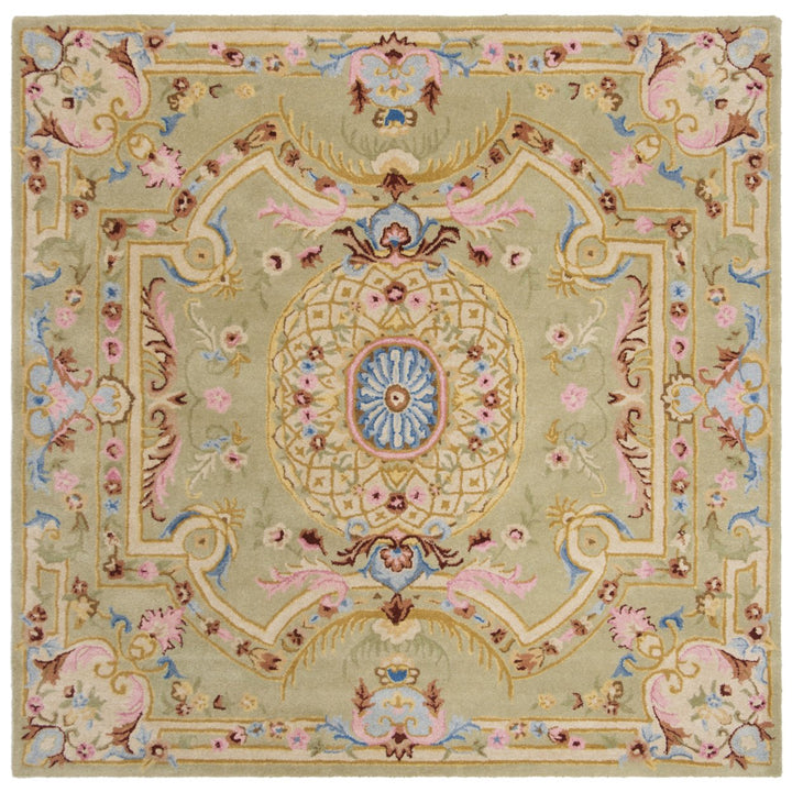 SAFAVIEH Savonnerie SAV120W Handmade Sage / Blue Rug Image 6