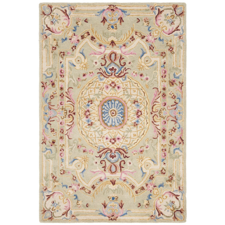 SAFAVIEH Savonnerie SAV120W Handmade Sage / Blue Rug Image 9