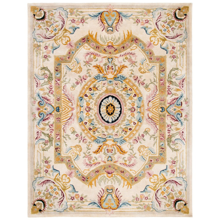 SAFAVIEH Savonnerie SAV202A Handmade Sage / Beige Rug Image 1