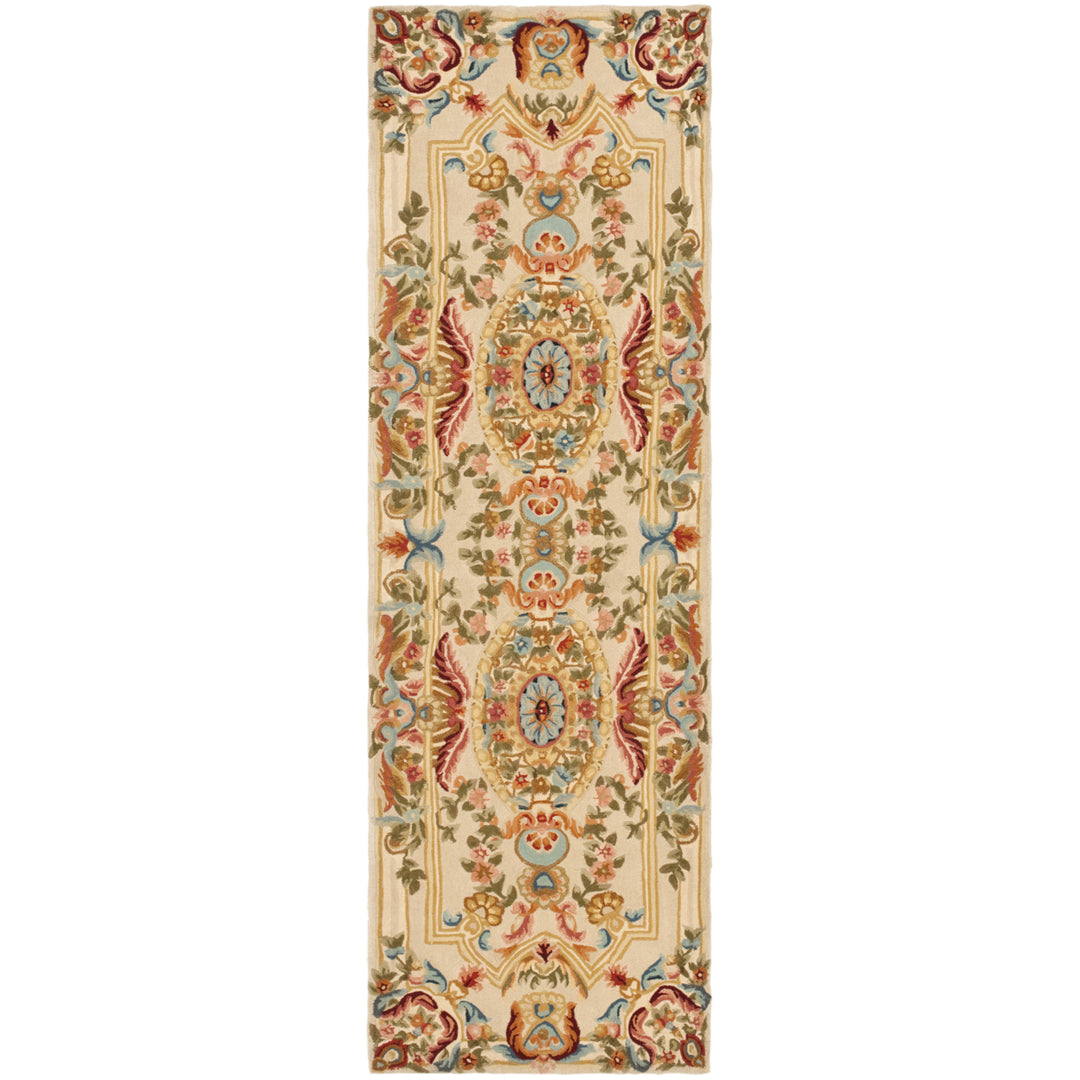 SAFAVIEH Savonnerie SAV202A Handmade Sage / Beige Rug Image 2