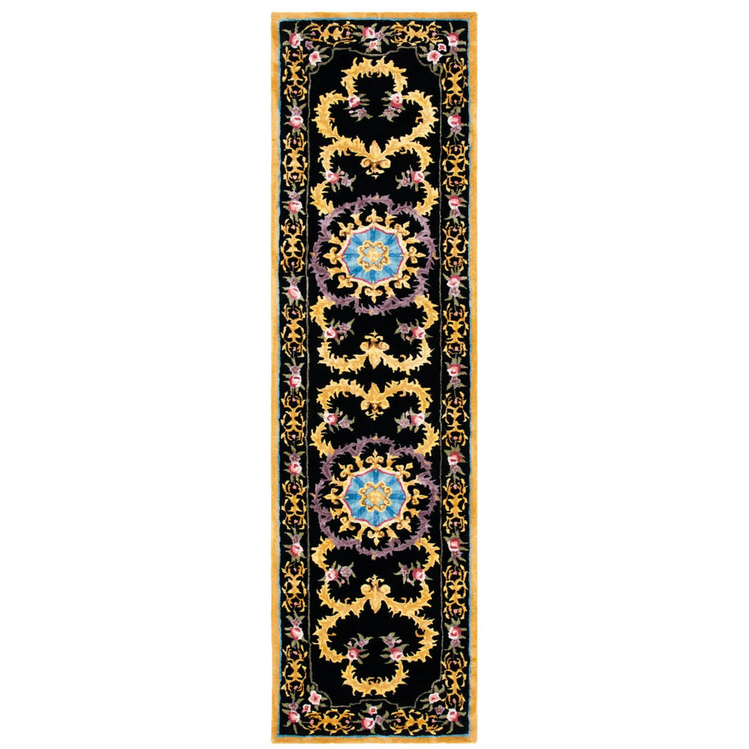 SAFAVIEH SAV609B Savonnerie Black / Multi Image 1