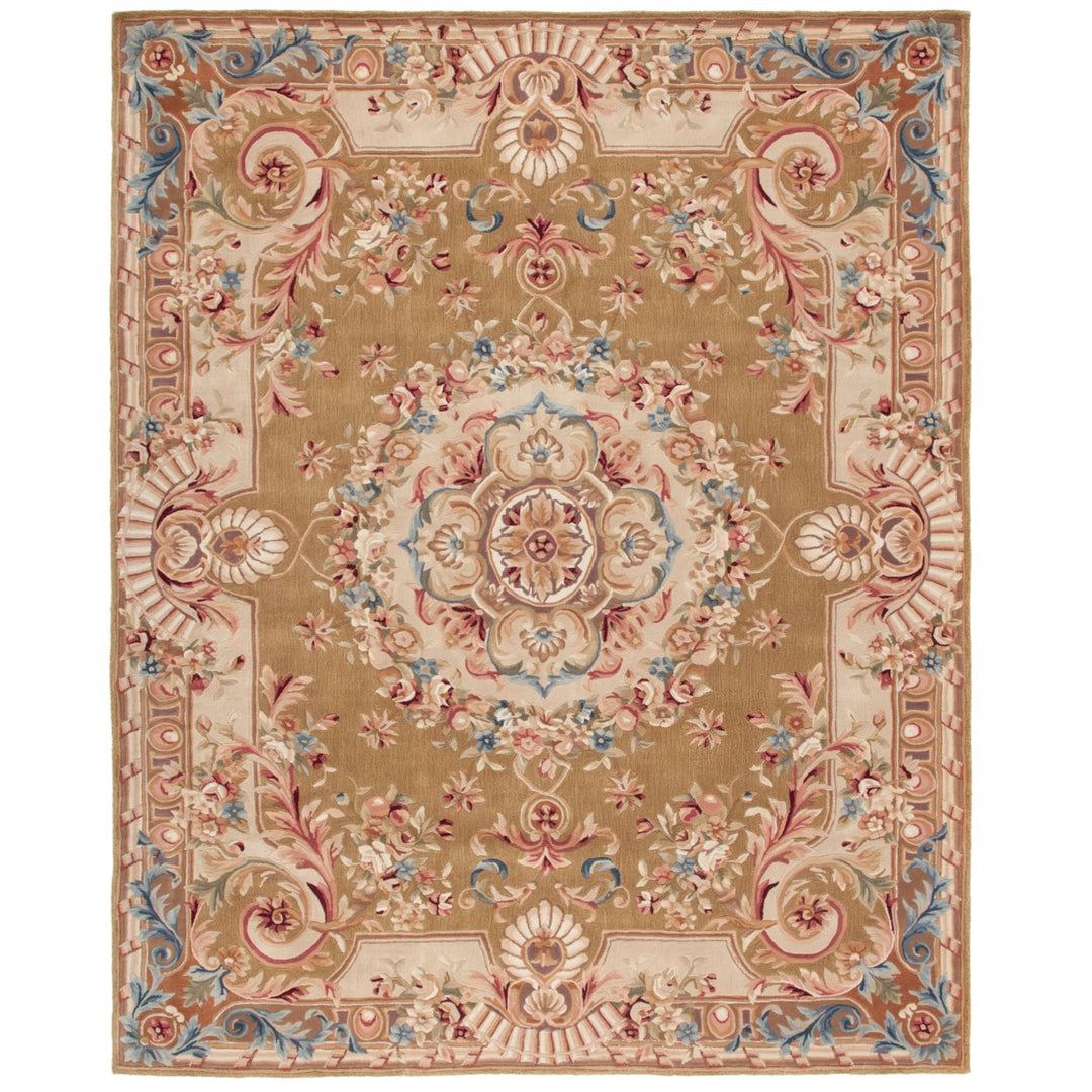 SAFAVIEH SAV201C Savonnerie Brown / Ivory Image 1