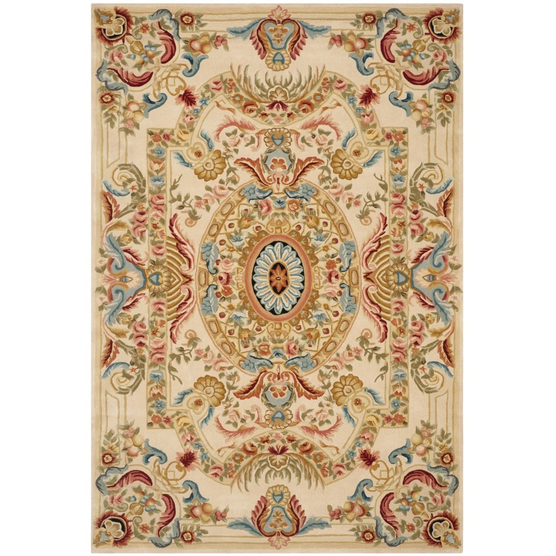 SAFAVIEH Savonnerie SAV202A Handmade Sage / Beige Rug Image 1