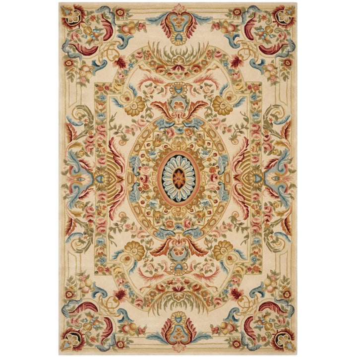 SAFAVIEH Savonnerie SAV202A Handmade Sage / Beige Rug Image 1