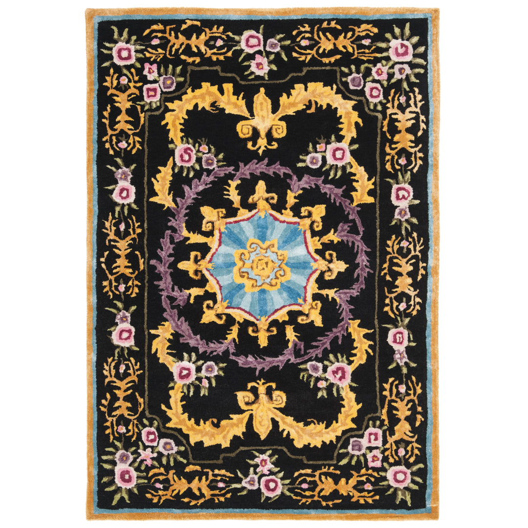 SAFAVIEH SAV609B Savonnerie Black / Multi Image 1