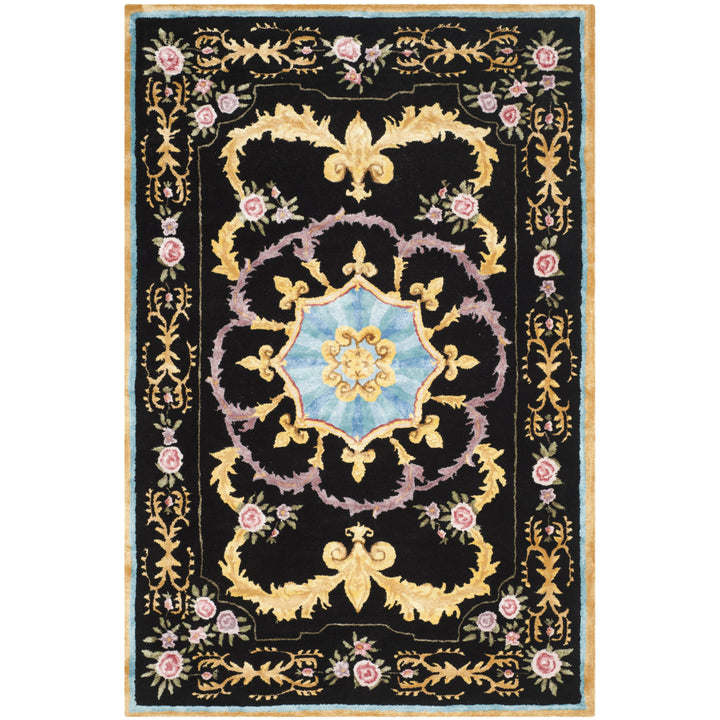 SAFAVIEH SAV609B Savonnerie Black / Multi Image 3