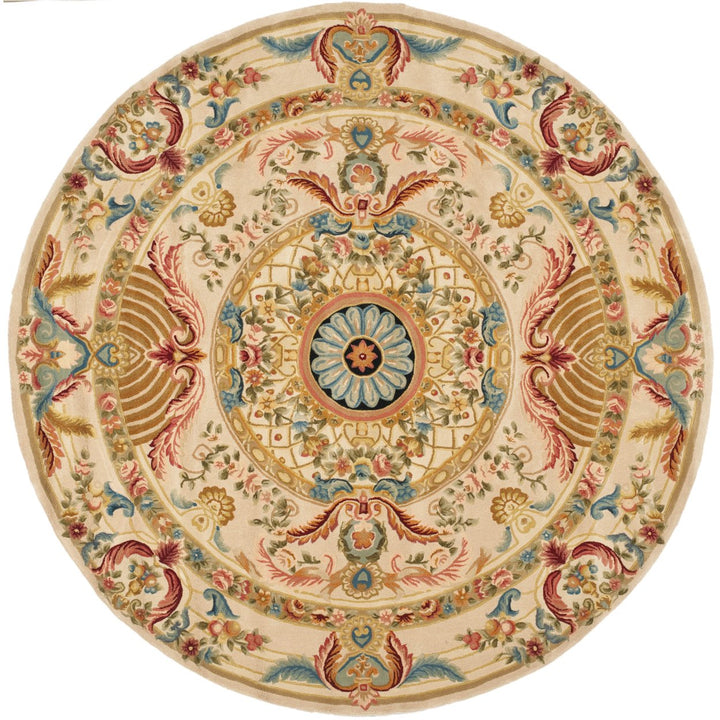 SAFAVIEH Savonnerie SAV202A Handmade Sage / Beige Rug Image 1