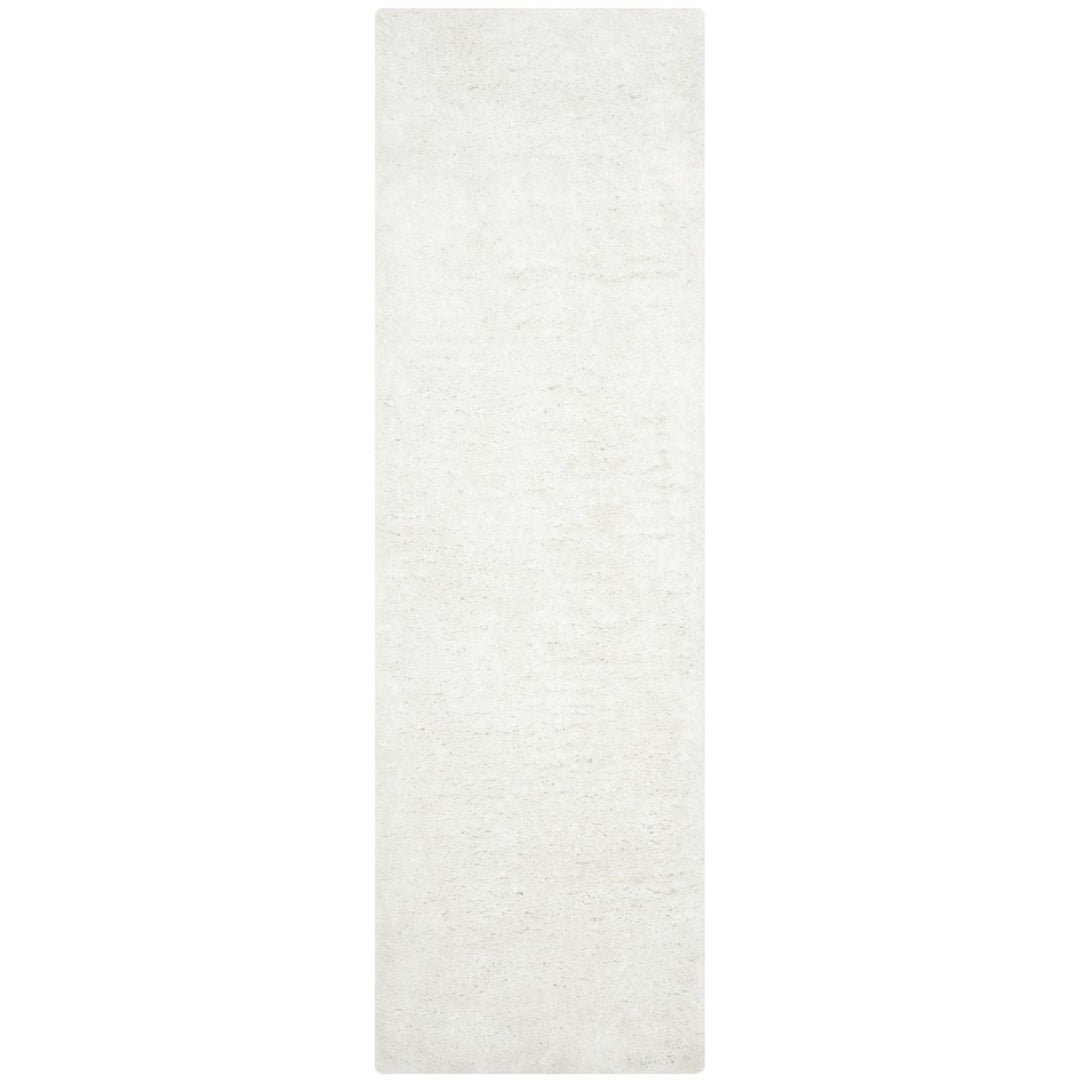 SAFAVIEH South Beach Shag SBS562A Snow White Rug Image 1