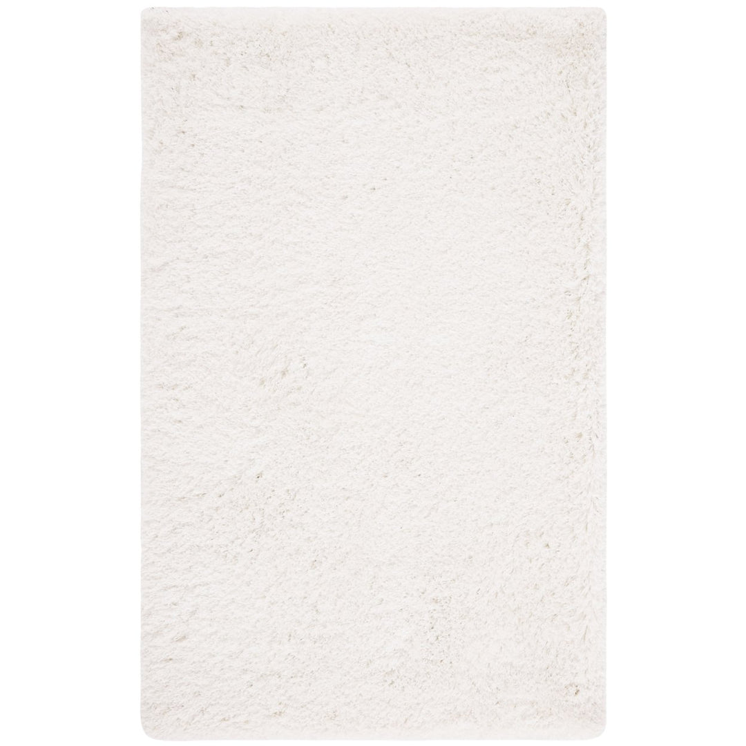 SAFAVIEH South Beach Shag SBS562A Snow White Rug Image 1