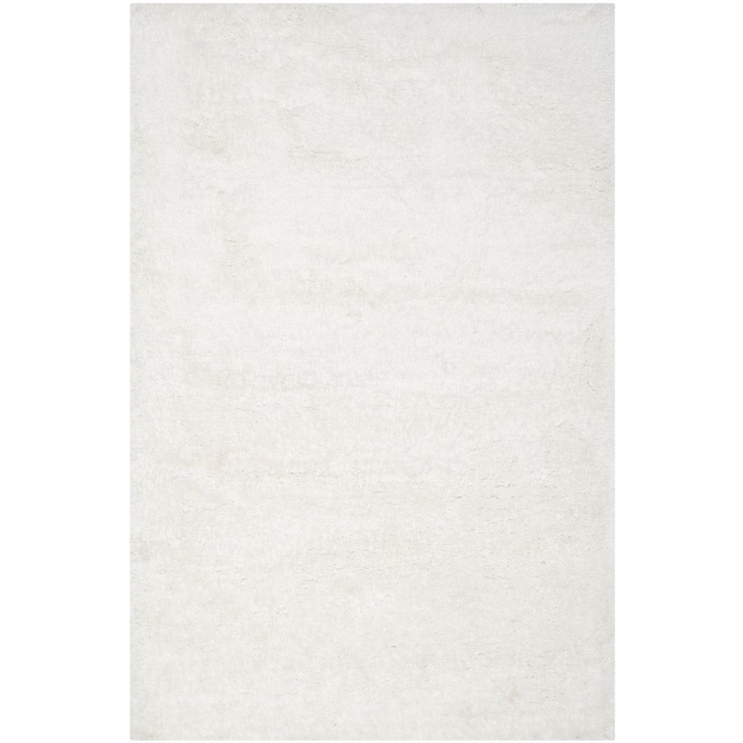 SAFAVIEH South Beach Shag SBS562A Snow White Rug Image 1