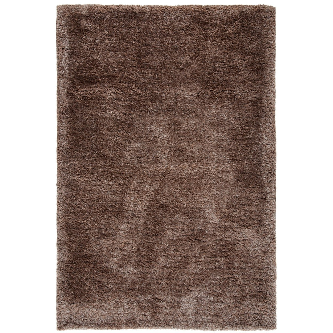 SAFAVIEH South Beach Shag SBS562D Handmade Latte Rug Image 1