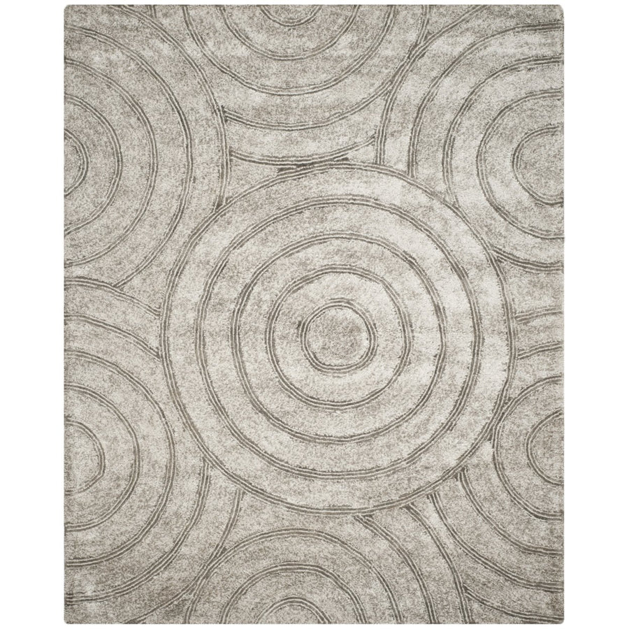 SAFAVIEH South Beach Shag SBS620B Handmade Silver Rug Image 1