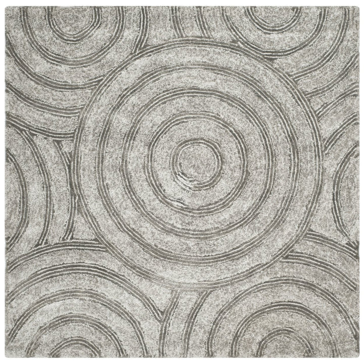 SAFAVIEH South Beach Shag SBS620B Handmade Silver Rug Image 1