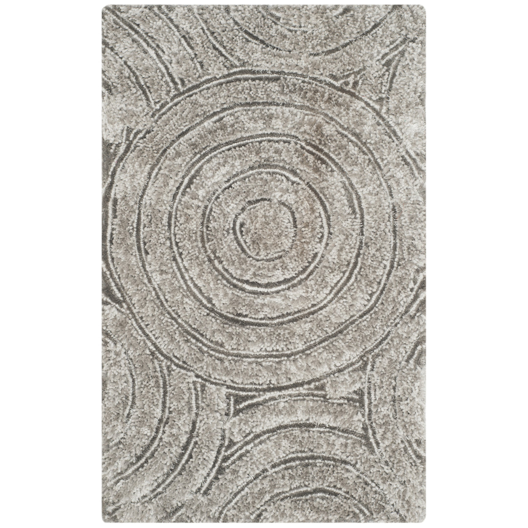 SAFAVIEH South Beach Shag SBS620B Handmade Silver Rug Image 8