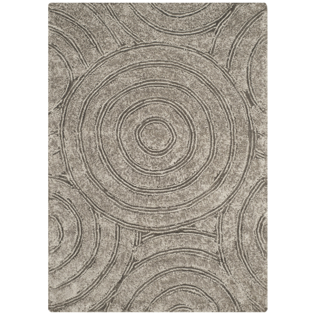 SAFAVIEH South Beach Shag SBS620B Handmade Silver Rug Image 9