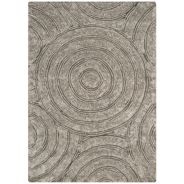 SAFAVIEH South Beach Shag SBS620B Handmade Silver Rug Image 1