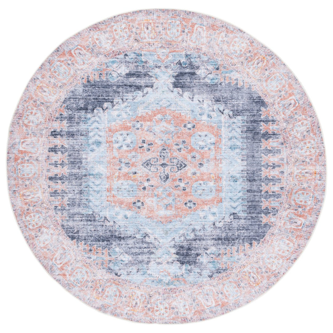 SAFAVIEH Serapi Collection SEP382P Terracotta / Blue Rug Image 4