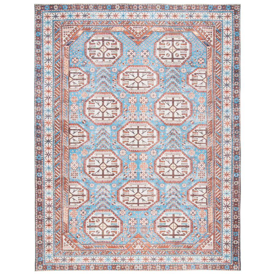 SAFAVIEH Serapi Collection SEP383J Light Blue / Brown Rug Image 1