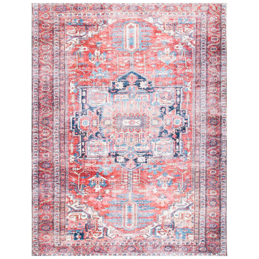 SAFAVIEH Serapi Collection SEP389Q Red / Navy Rug Image 1