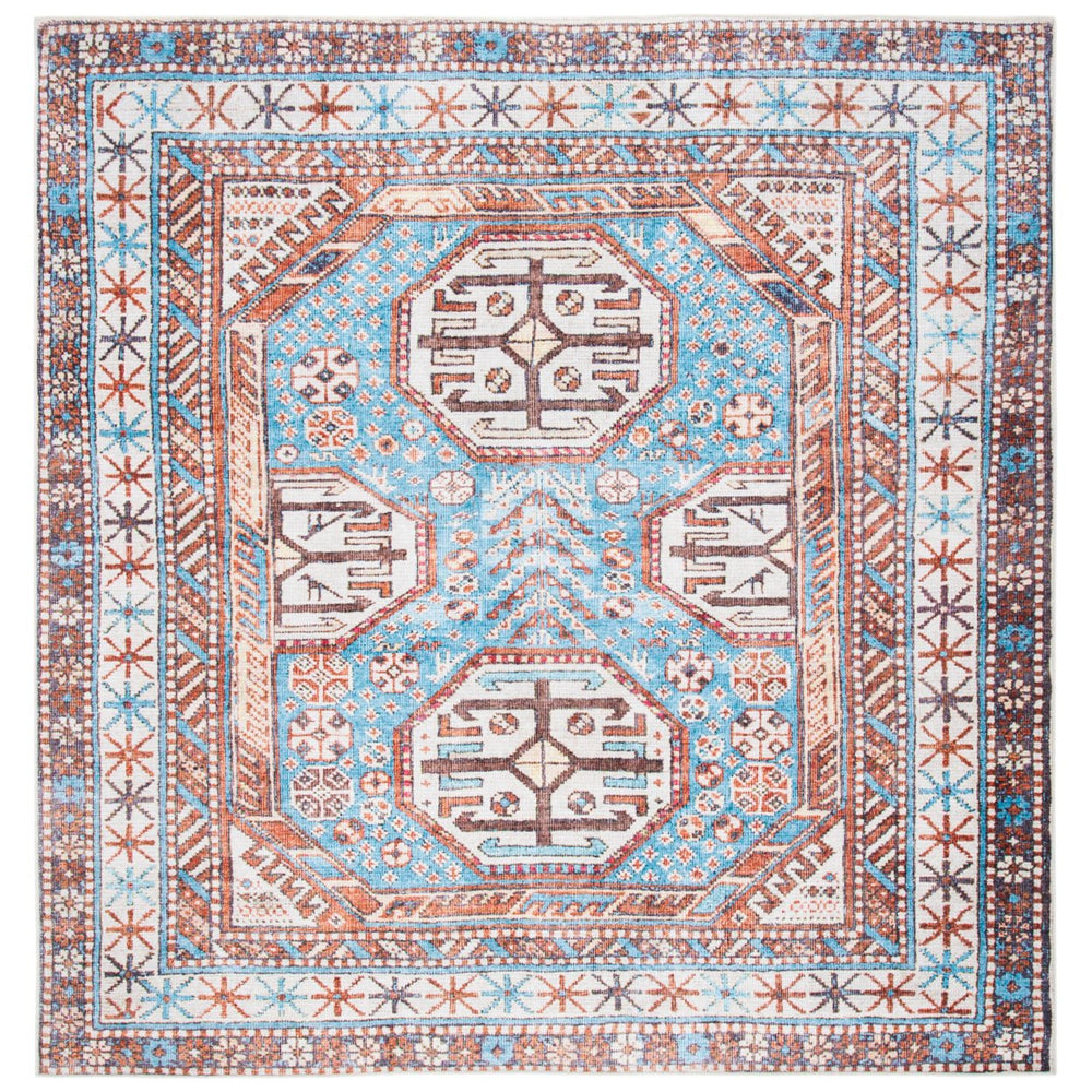 SAFAVIEH Serapi Collection SEP383J Light Blue / Brown Rug Image 2