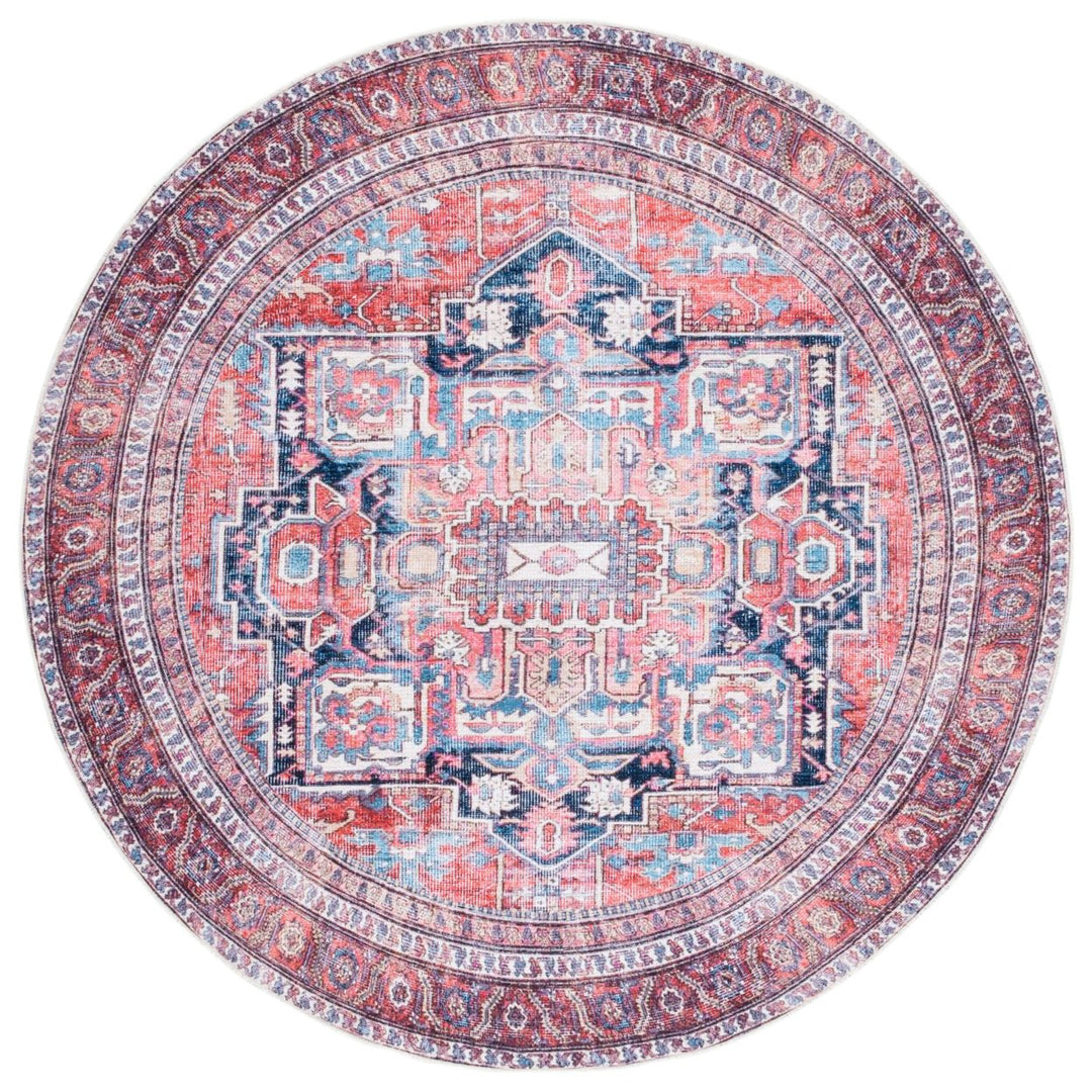 SAFAVIEH Serapi Collection SEP389Q Red / Navy Rug Image 4